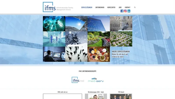 Website Screenshot: IFMS Gebäudereinigung / Facility Management Wien / Österreich - IFMS - Ihr Spezialist für Gebäudereinigung und Facility Management Service - Date: 2023-06-26 10:26:24