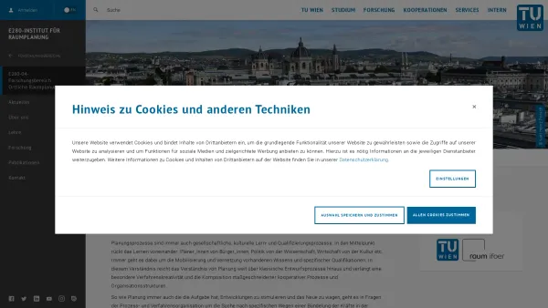 Website Screenshot: Institut fuer oertliche Raumplanung - E280-04-Forschungsbereich Örtliche Raumplanung | TU Wien - Date: 2023-06-22 15:12:48