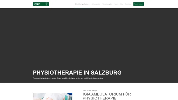 Website Screenshot: IGIA Ambulatorium für Physiotherapie - igia Ambulatorium | Physiotherapie in Salzburg Aigen - Date: 2023-06-22 15:12:48