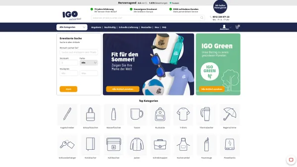 Website Screenshot: IGO-POST GmbH WERBEARTIKEL - Werbeartikel bedrucken & Werbegeschenke mit Logo | IGO Werbeartiktel - Date: 2023-06-22 15:12:48