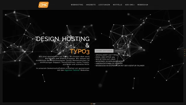 Website Screenshot: IHC - Internet Hosting Consulting - IHC Webhosting, Typo3, Email, Webspace, Beratung - Date: 2023-06-22 15:12:48