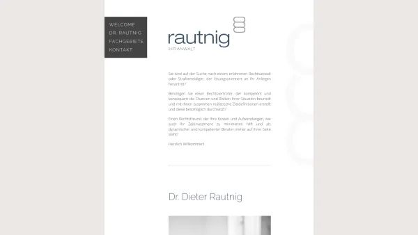 Website Screenshot: Dr. Rautnig Rechtsanwalt Graz - Dr. Dieter Rautnig – Ihr Anwalt - Date: 2023-06-22 15:12:48