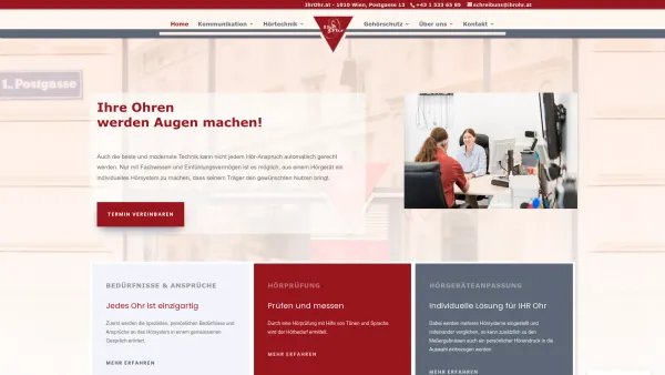 Website Screenshot: IhrOhr - Ihr Ohr, Simone Weyand-Fink e.U. - Hörgeräte Hörgeräteakustik 1010 Wien - Date: 2023-06-22 15:12:48