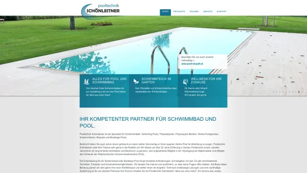 Website Screenshot: Pooltechnik Schönleitner - Start | Ihr Schwimmbad - Pooltechnik Schönleitner - Date: 2023-06-22 15:12:48