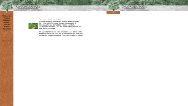 Website Screenshot: Tischlerei Krimshandl - Tischlerei Krimshandl - Einrichtungswerkstätte und Restauration - Date: 2023-06-22 15:12:48