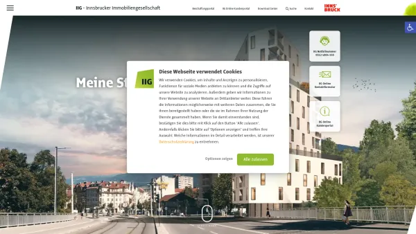 Website Screenshot: IIG Innsbrucker Immobilien GmbH Co KEG - IIG - Innsbrucker Immobiliengesellschaft - Date: 2023-06-22 15:16:05