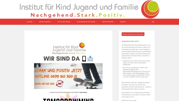 Website Screenshot: Institut fuer Kind Jugend und Familie Graz - Kinder- und Jugendpsychologie Graz, Psychotherapie Graz - Date: 2023-06-14 10:40:49