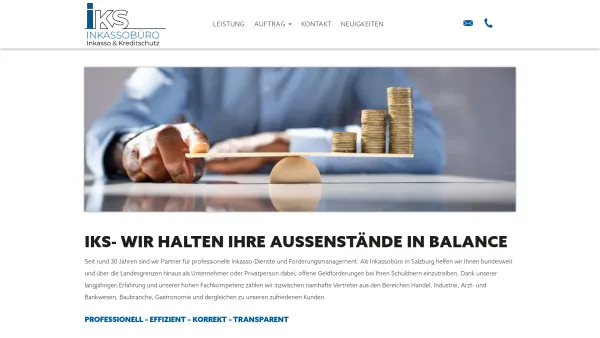 Website Screenshot: IKS Inkasso & Kreditschutz Ges.m.b.H. - IKS Inkasso | Inkassobüro Salzburg | Kreditschutz | Bankwesen | IVÖ - Date: 2023-06-22 15:16:05
