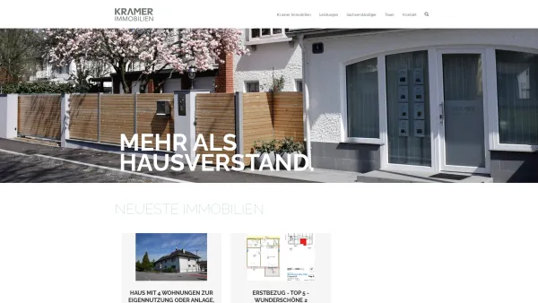 Website Screenshot: Mag. Robert Kramer Immobilientreuhand - Kramer Immobilien - Date: 2023-06-14 10:40:49