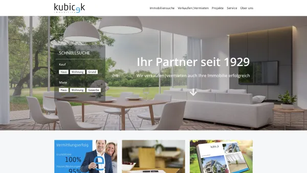 Website Screenshot: kubicek immobilien - kubicek immobilien - seit 1929 - Date: 2023-06-22 15:12:50