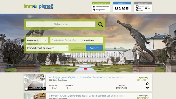 Website Screenshot: Immo-planet.at Ortner KEG - Immobilien-Community-Plattform | Inseratbörse | Österreich | Deutschland | International | Immo-Planet - Date: 2023-06-22 15:12:50