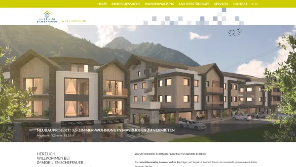 Website Screenshot: Immobilien Scheffauer - Das Unternehmen | Immobilien Austria - Date: 2023-06-22 15:12:50
