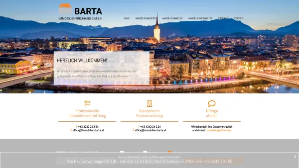 Website Screenshot: BARTA Immobilientreuhand G.M.B.H. - Home | Barta Immobilientreuhand GmbH - Date: 2023-06-22 15:12:50