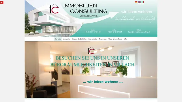 Website Screenshot: Immobilien Consulting GmbH - Immobilien Consulting - Date: 2023-06-22 15:12:50