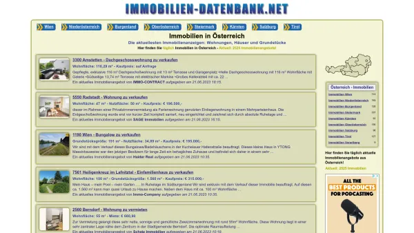 Website Screenshot: Immobilien Datenbank - Immobilien Datenbank - Wohnungen, Häuser und Grundstücke - Date: 2023-06-22 15:12:50