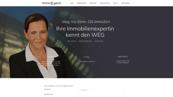 Website Screenshot: Immobilien Germ - Immobilienmakler Klagenfurt – Kärnten – Immobilienbewertung - Date: 2023-06-22 15:12:50