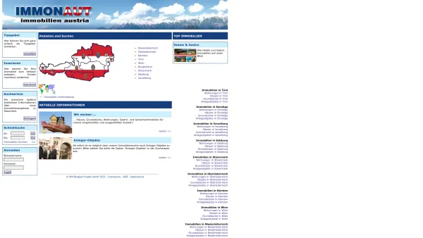 Website Screenshot: Immobilien Marktplatz Immonaut gratis suchen inserieren finden at] - Immonaut - Immobilien suchen und finden in ganz Österreich - Date: 2023-06-22 15:12:51