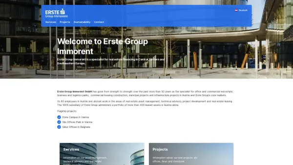 Website Screenshot: Leasing and More IMMORENT AG - Home | Erste Group Immorent GmbH - Date: 2023-06-22 15:12:51
