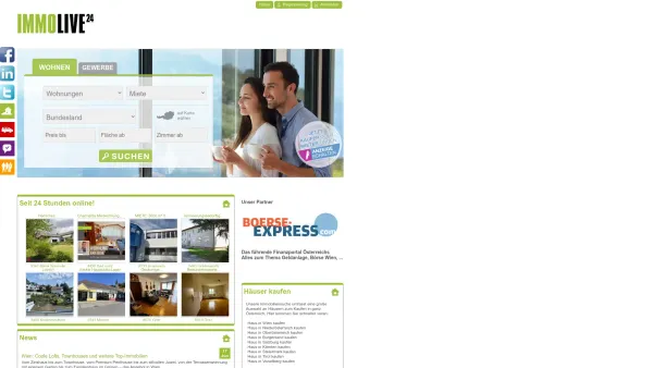 Website Screenshot: immoRIESE Immobilienplattform - Immobilien aus Österreich: Häuser, Wohnungen, Grundstücke auf IMMOLIVE24 - Date: 2023-06-22 15:12:51