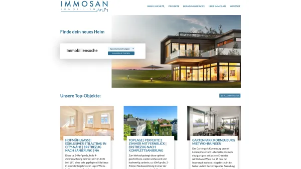 Website Screenshot: Immosan - Immosan Immobilien GesmbH - Date: 2023-06-22 15:12:51