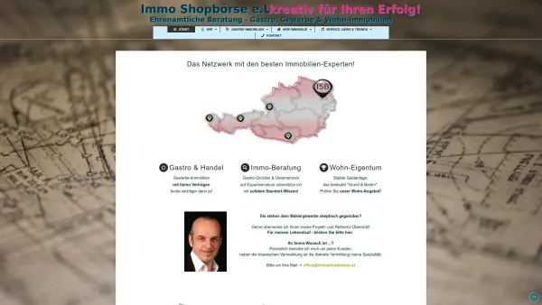 Website Screenshot: Immo Shopbörse e.U.
Spezialist für Gastro u. Gewerbe-Immobilien - Immoshopbörse - Date: 2023-06-15 16:02:34