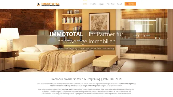 Website Screenshot: IMMOTOTAL Immobilientreuhand GmbH - IMMOTOTAL, Wien | Immobilien in Wien und Umgebung - Date: 2023-06-22 15:12:51