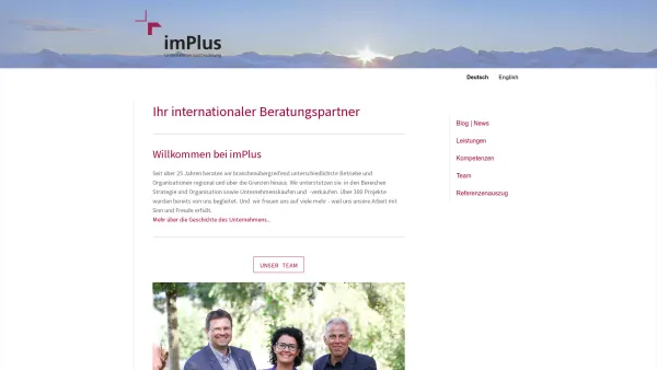 Website Screenshot: imPlus Unternehmensentwicklung GmbH - Willkommen bei imPlus - imPlus Unternehmensentwicklung - Date: 2023-06-22 15:14:20