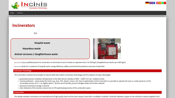 Website Screenshot: INCINIS GmbH - Incinis - Date: 2023-06-22 15:14:20