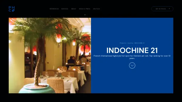 Website Screenshot: Restaurant Indochine Franks Indochine21 Yohm - INDOCHINE 21 - Piber Hospitality Consulting - Date: 2023-06-22 15:14:20