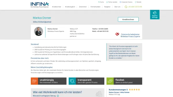 Website Screenshot: Markus Dorner | Infina Partner - Markus Dorner - Date: 2023-06-26 10:26:25