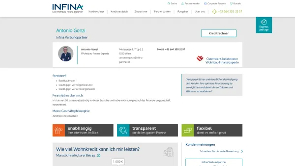 Website Screenshot: Antonio Gonzi | Infina Partner - Antonio Gonzi - Date: 2023-06-14 16:41:03