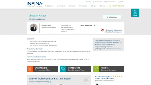 Website Screenshot: Christian Hacker | Infina Partner - Christian Hacker - Date: 2023-06-26 10:26:25