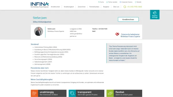 Website Screenshot: Stefan Juen | Infina Partner - Stefan Juen - Date: 2023-06-14 16:41:03