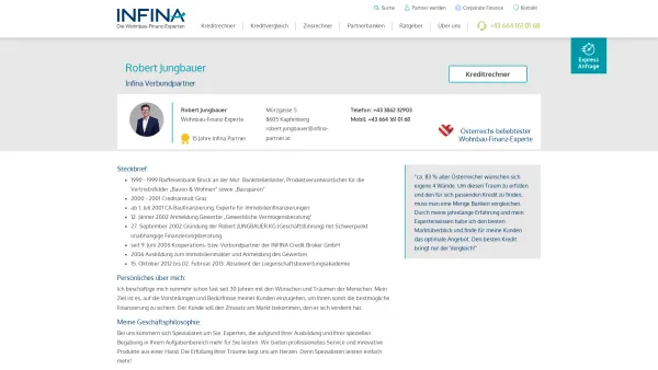 Website Screenshot: Robert Jungbauer KG | Infina Partner - Robert Jungbauer - Date: 2023-06-26 10:26:25