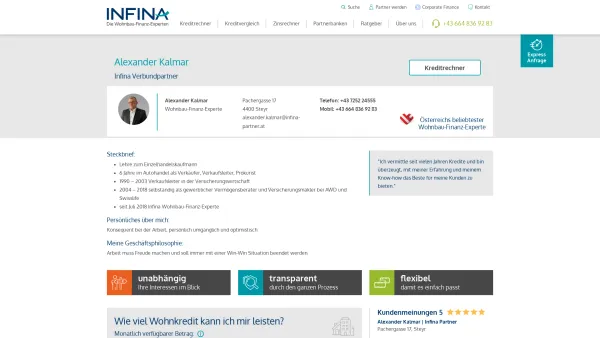 Website Screenshot: Alexander Kalmar | Infina Partner Pachergasse 17 - Alexander Kalmar - Date: 2023-06-26 10:26:25