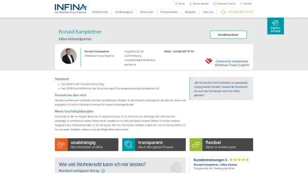 Website Screenshot: Ronald Kampleitner | Infina Partner - Ronald Kampleitner - Date: 2023-06-26 10:26:25
