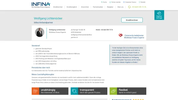 Website Screenshot: Wolfgang Lichtenöcker | Infina Partner - Wolfgang Lichtenöcker - Date: 2023-06-26 10:26:27
