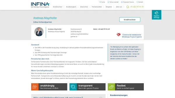 Website Screenshot: Andreas Mayrhofer | Infina Partner - Andreas Mayrhofer - Date: 2023-06-14 16:41:03