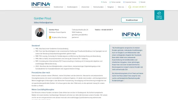 Website Screenshot: Günther Pössl | Infina Partner - Günther Pössl - Date: 2023-06-15 16:02:34