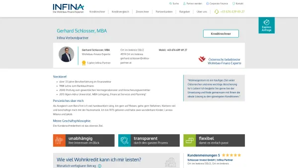 Website Screenshot: Schlosser Invest GmbH
Gerhard Schlosser, MBA | Infina Partner - Gerhard Schlosser, MBA - Date: 2023-06-26 10:26:27