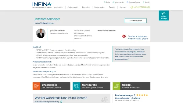 Website Screenshot: Johannes Schneider | Infina Partner - Johannes Schneider - Date: 2023-06-26 10:26:27