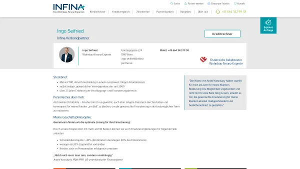 Website Screenshot: Ingo Seifried | Infina Partner - Ingo Seifried - Date: 2023-06-14 16:41:03