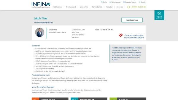 Website Screenshot: Jakob Thier | Infina Partner - Jakob Thier - Date: 2023-06-26 10:26:27