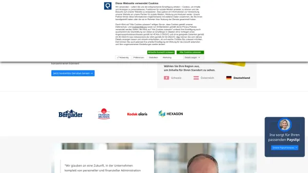 Website Screenshot: Infoniqa Holding GmbH - Software und Prozesse für HR + Finance | Infoniqa - Date: 2023-06-26 10:26:26