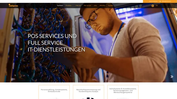 Website Screenshot: Inform Datenverarbeitungsgesellschaft m. b. H. - Inform Wien - IT-Dienstleistungen, POS und NFC Zahlungssystemen - Date: 2023-06-22 15:12:53