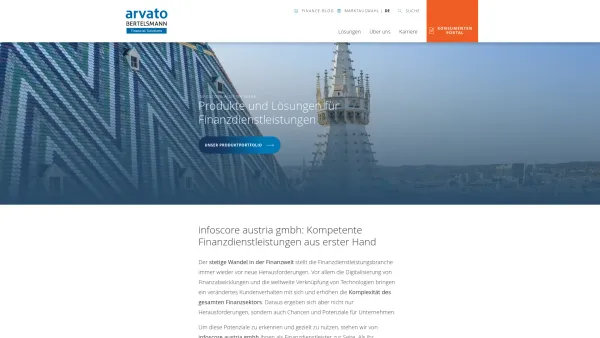 Website Screenshot: infoscore austria gmbh - Arvato Financial Solutions | Finanzdienstleistungen | Arvato Financial Solutions Österreich - Date: 2023-06-15 16:02:34