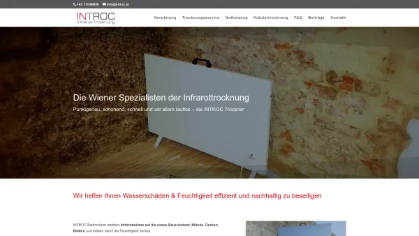 Website Screenshot: INTROC Infrarottrocknung - INTROC Bautrocknung | Spezialist für Infrarottrocknung - Date: 2023-06-22 15:12:53