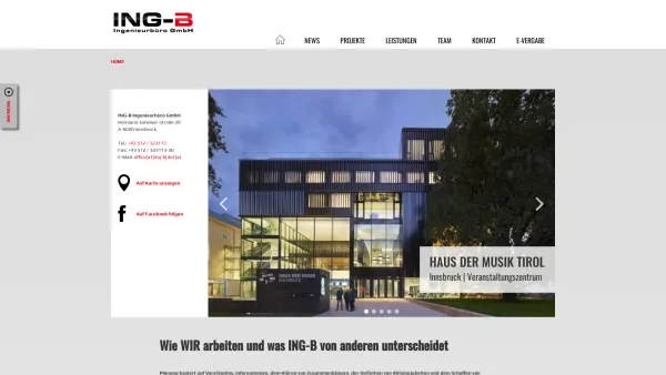 Website Screenshot: ING B Ing. Bernhard Brugger - HOME ǀ ING-B - Date: 2023-06-22 15:12:53