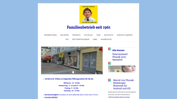 Website Screenshot: Ing. Weihs Hörgeräte - Startseite - ing-weihs hörgeräte - Date: 2023-06-22 15:12:53