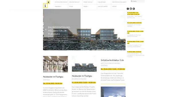 Website Screenshot: INITIATIVE ARCHITEKTUR Salzburg - Initiative Architektur - Date: 2023-06-22 15:12:53